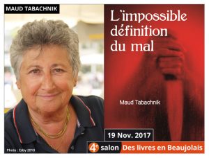 Maud Tabachnik, marraine du 4e salon Des Livres en Beaujolais
