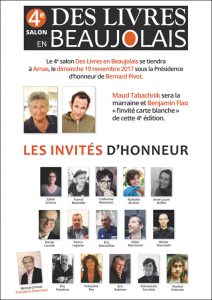 Affiche invites d'honneur du salon des Livres en Beaujolais 2017