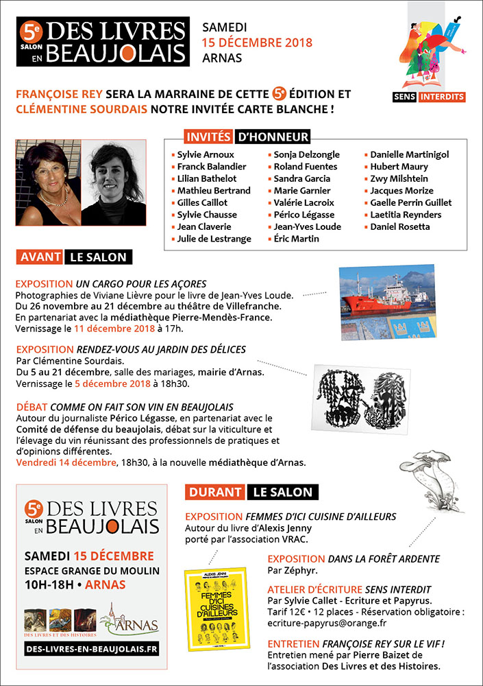 5e salon Des Livres en Beaujolais: le programme.