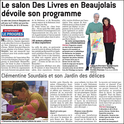 Le 5e Salon des livres en Beaujolais dévoile son programme - Le Progrès