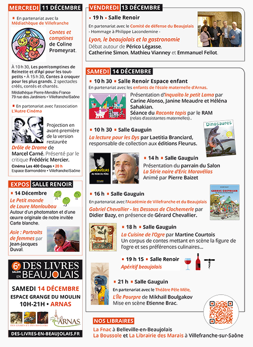 6e Salon Des Livres en beaujolais, découvrez le programme !