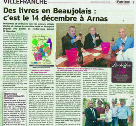 Des livres en Beaujolais, c’est le 14 décembre à Arnas! - Le Patriote