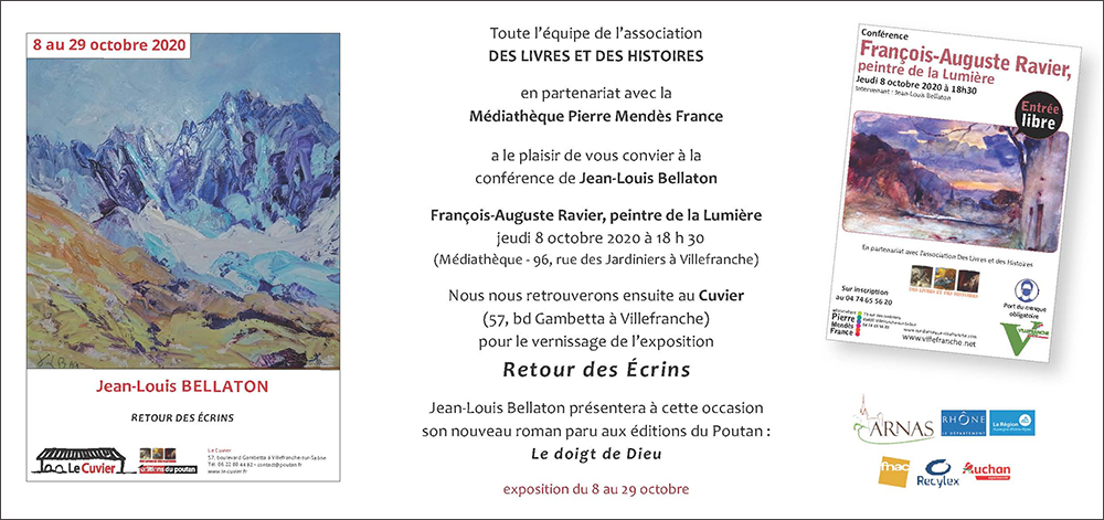 8 au 29 octobre, Retour des écrins, exposition de Jean-Louis Bellaton au Cuvier