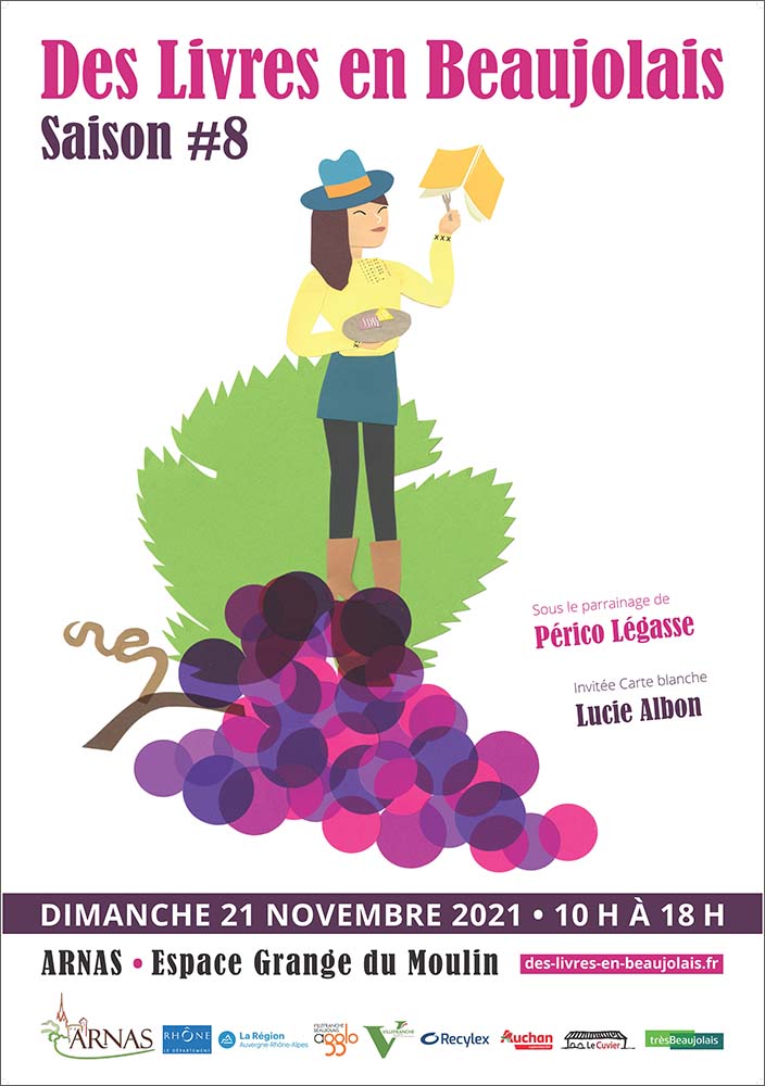 L'Affiche du 8e salon Des Livres en Beaujolais par Lucie Albon