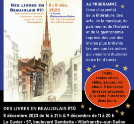 8 et 9 décembre 2023 Des Livres en Beaujolais #10 Un festival bien charpenté